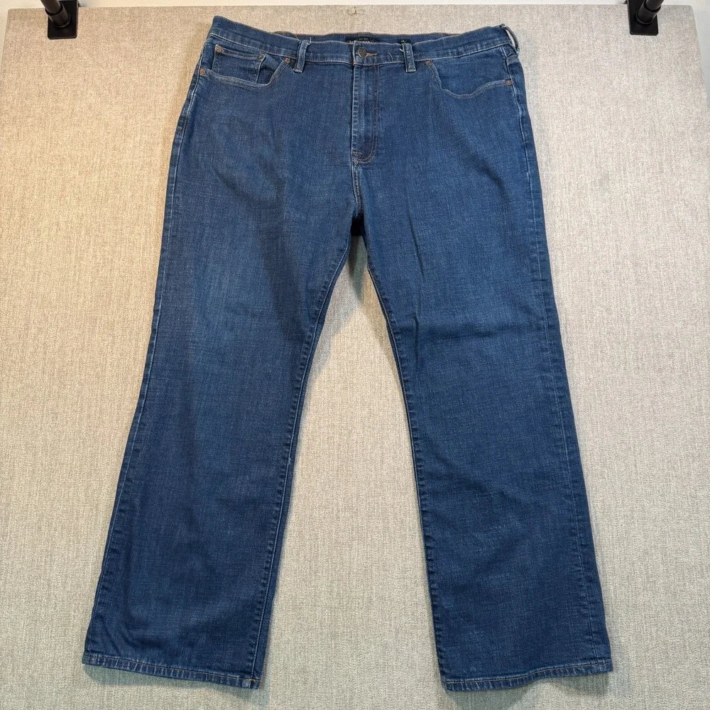 Lucky Brand 181 Relaxed Straight Jeans Men's 42x32 Blue Denim Medium Wash Casual